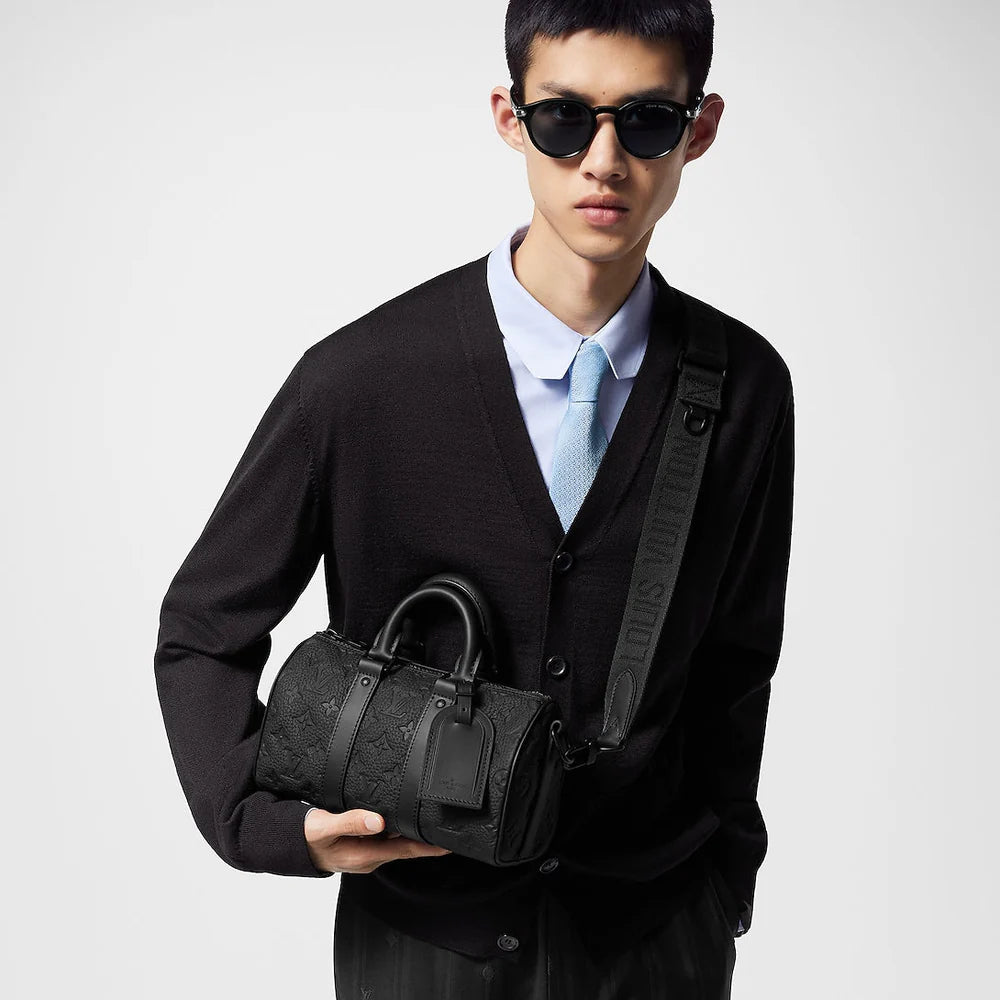 SACOCHE LV KEEPALL BANDOULIÈRE 25 NOIR CUIR #19