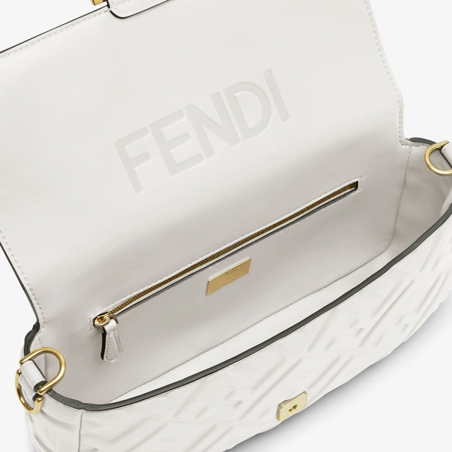 SAC FENDI BAGUETTE MINI CUIR BLANC #3