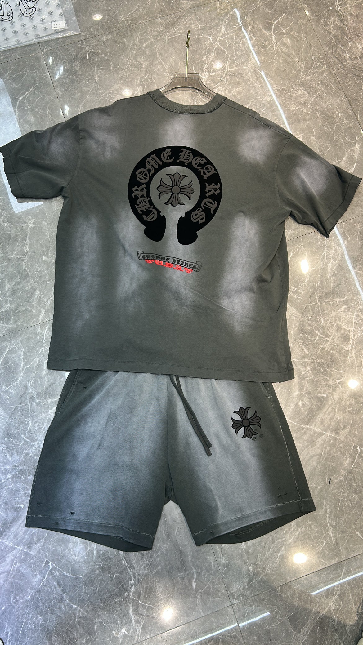 Ensemble Chrome Hearts Gris #2