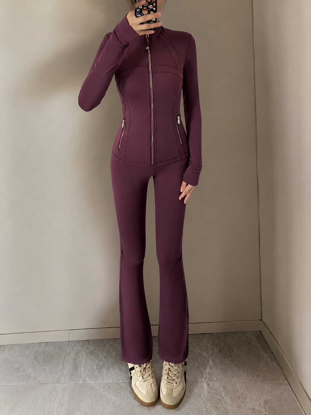 Ensemble Rouge Bordeaux Tirette Doré