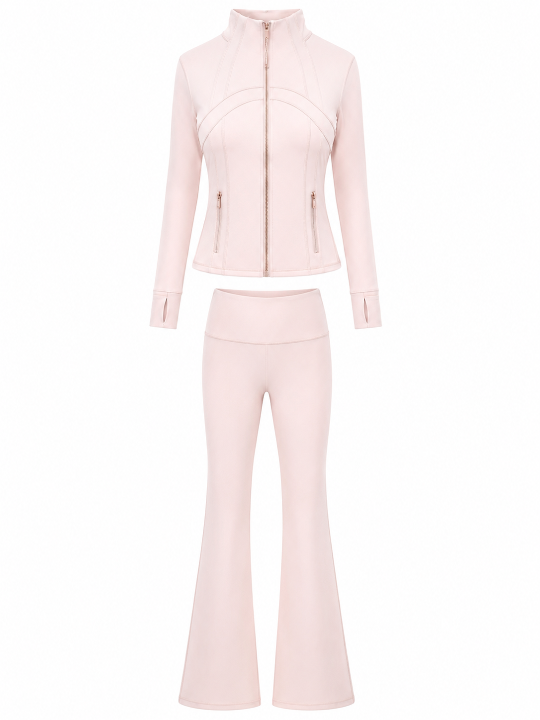 Ensemble Rose Pale sans Capuche Tirette Doré