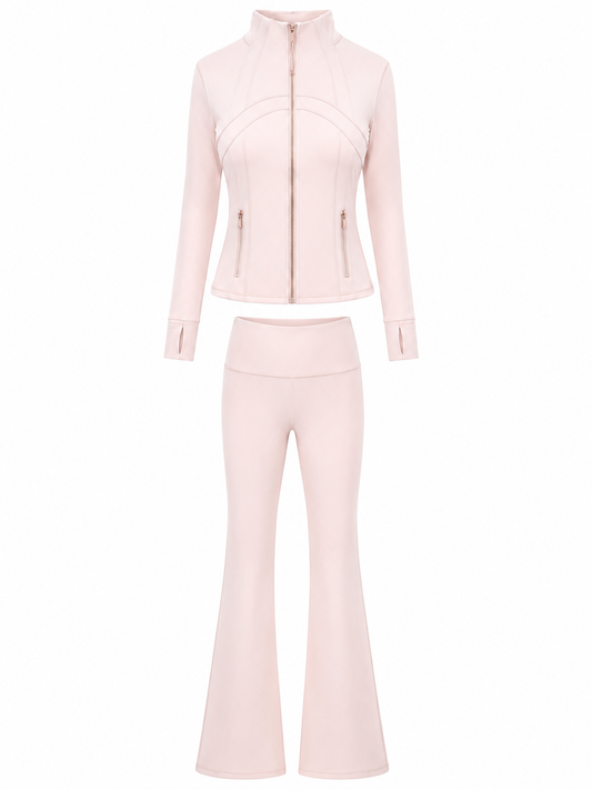 Ensemble Rose Pale sans Capuche Tirette Doré