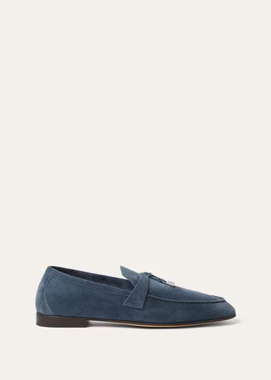 Loro Piana Mocassins Femme Bleu