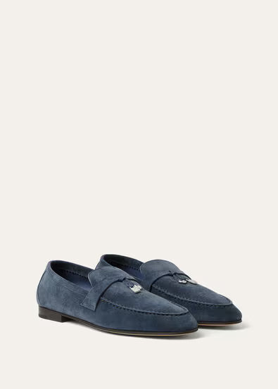 Loro Piana Mocassins Femme Bleu