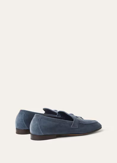 Loro Piana Mocassins Femme Bleu