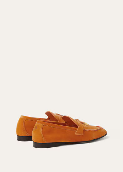 Loro Piana Mocassins Femme Orange
