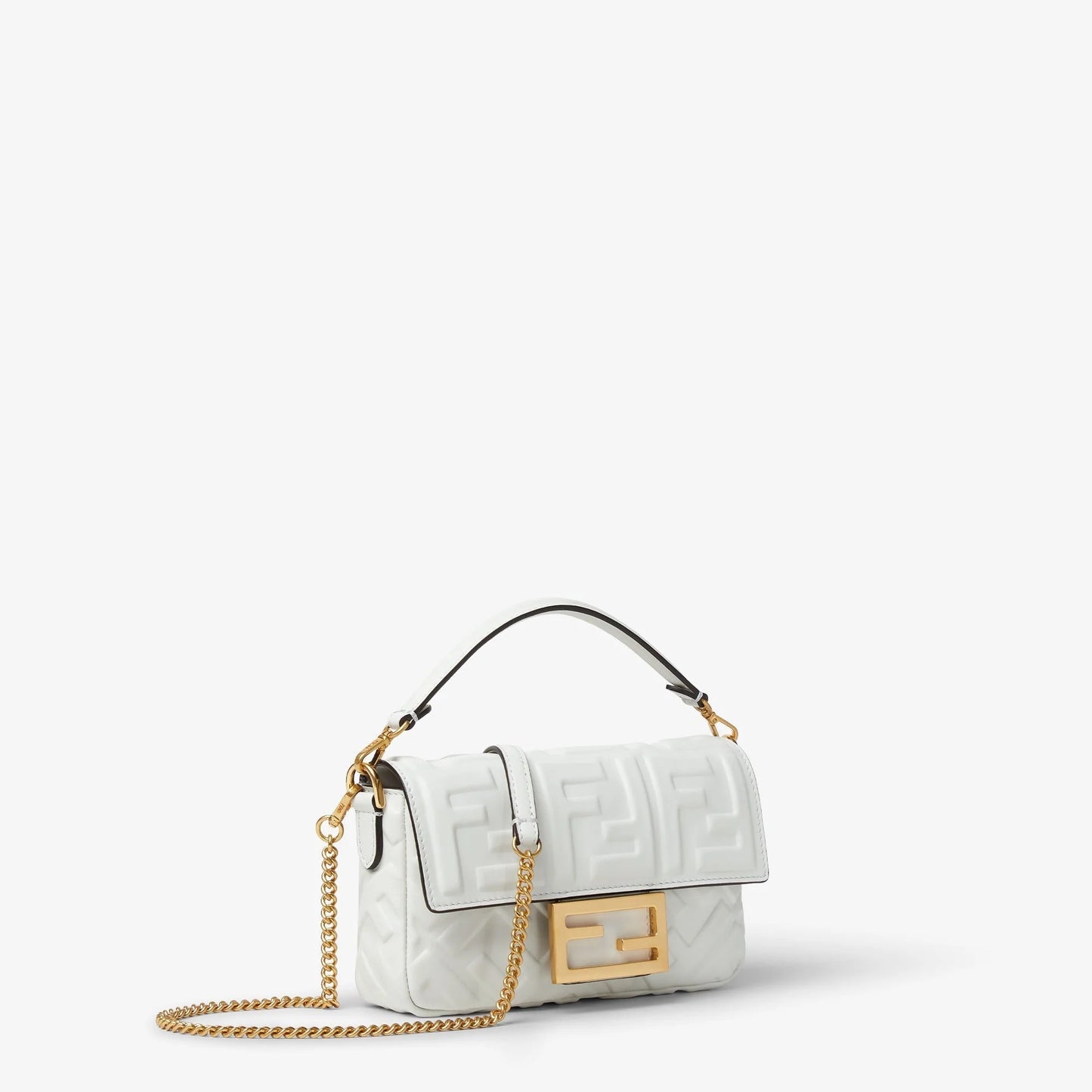 SAC FENDI BAGUETTE MINI CUIR BLANC #11
