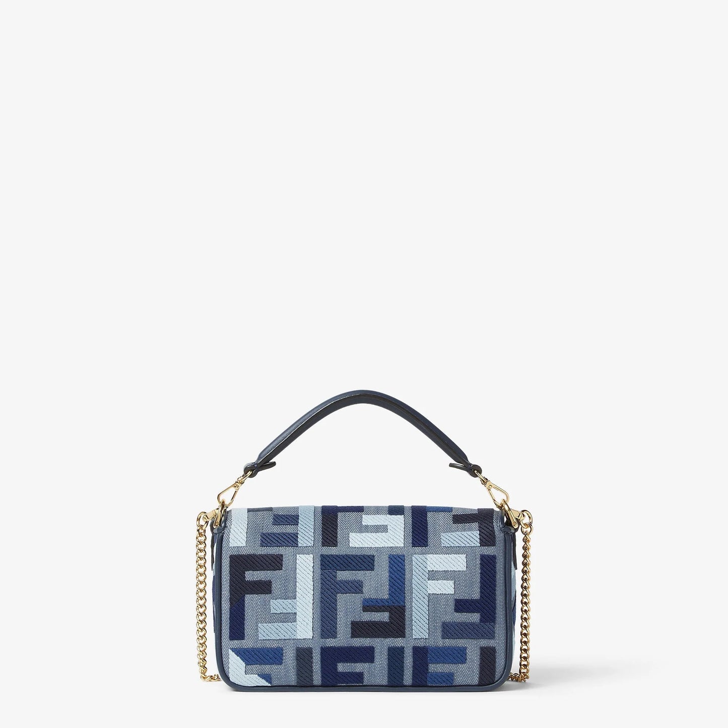 SAC FNDI BAGUETTE MINI TISSU BLEU #4
