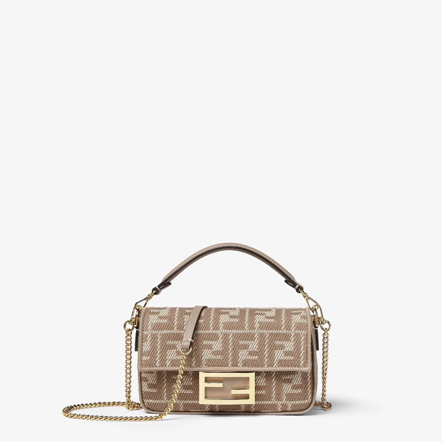 SAC FENDI BAGUETTE MINI TISSU BEIGE #5