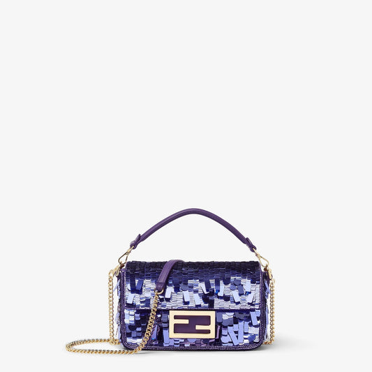 SAC FENDI BAGUETTE MINI TISSU VIOLET #6