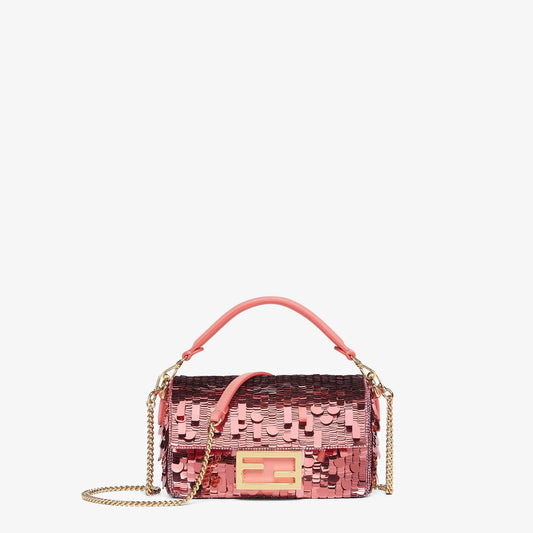 SAC FENDI BAGUETTE SEQUINS ROSE #7
