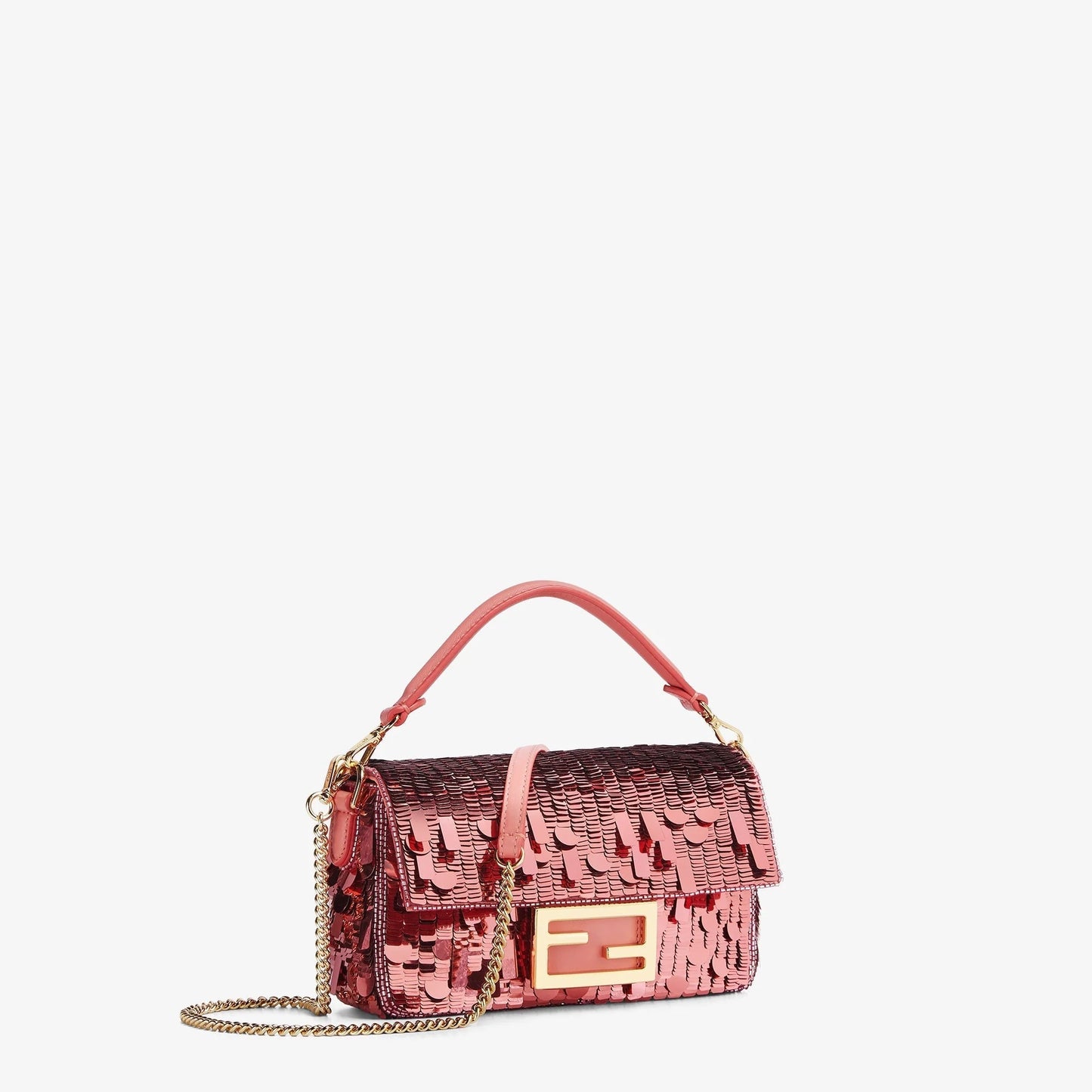 SAC FNDI BAGUETTE SEQUINS ROSE #7