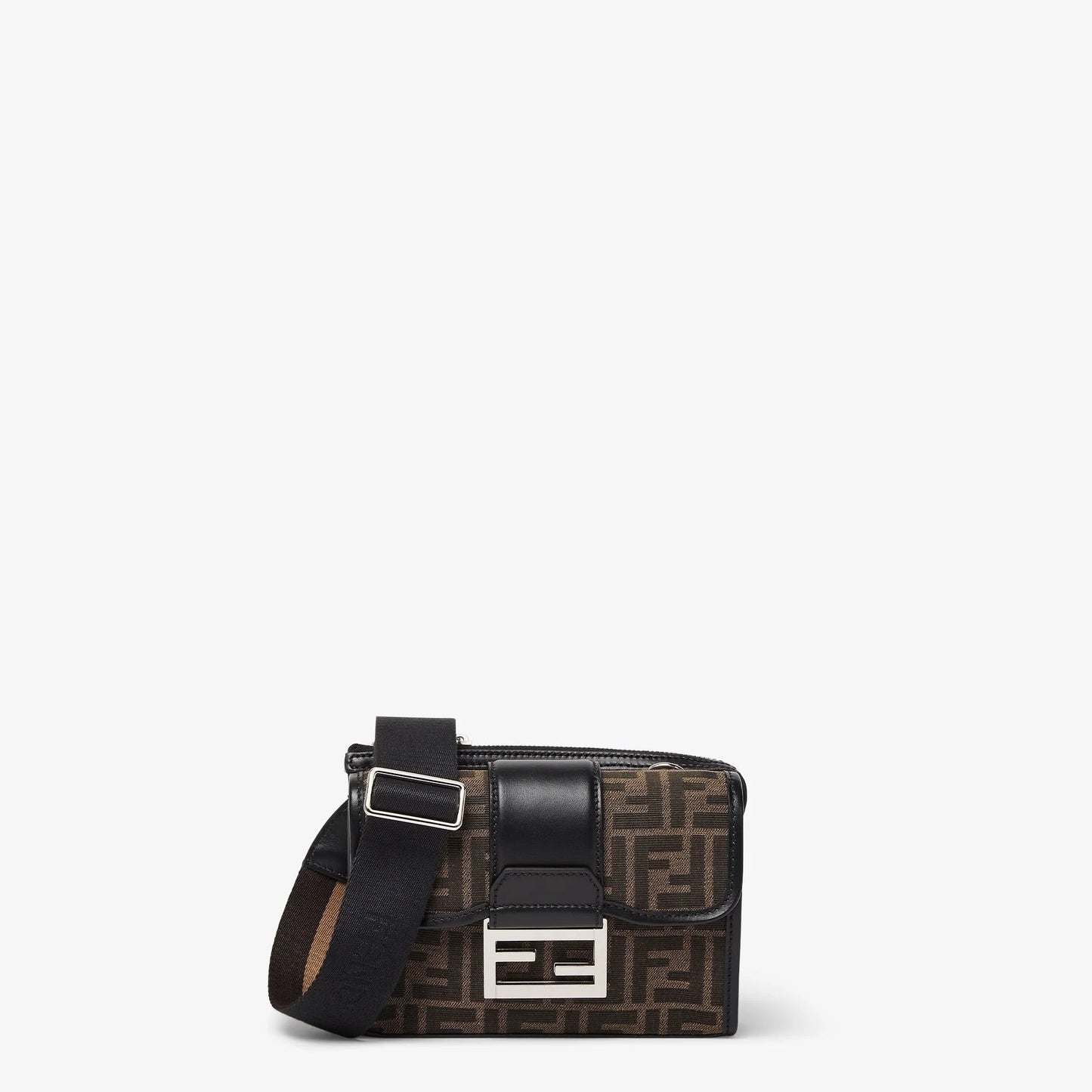 SAC FNDI BAGUETTE DOUBLE TISSU MARRON #8