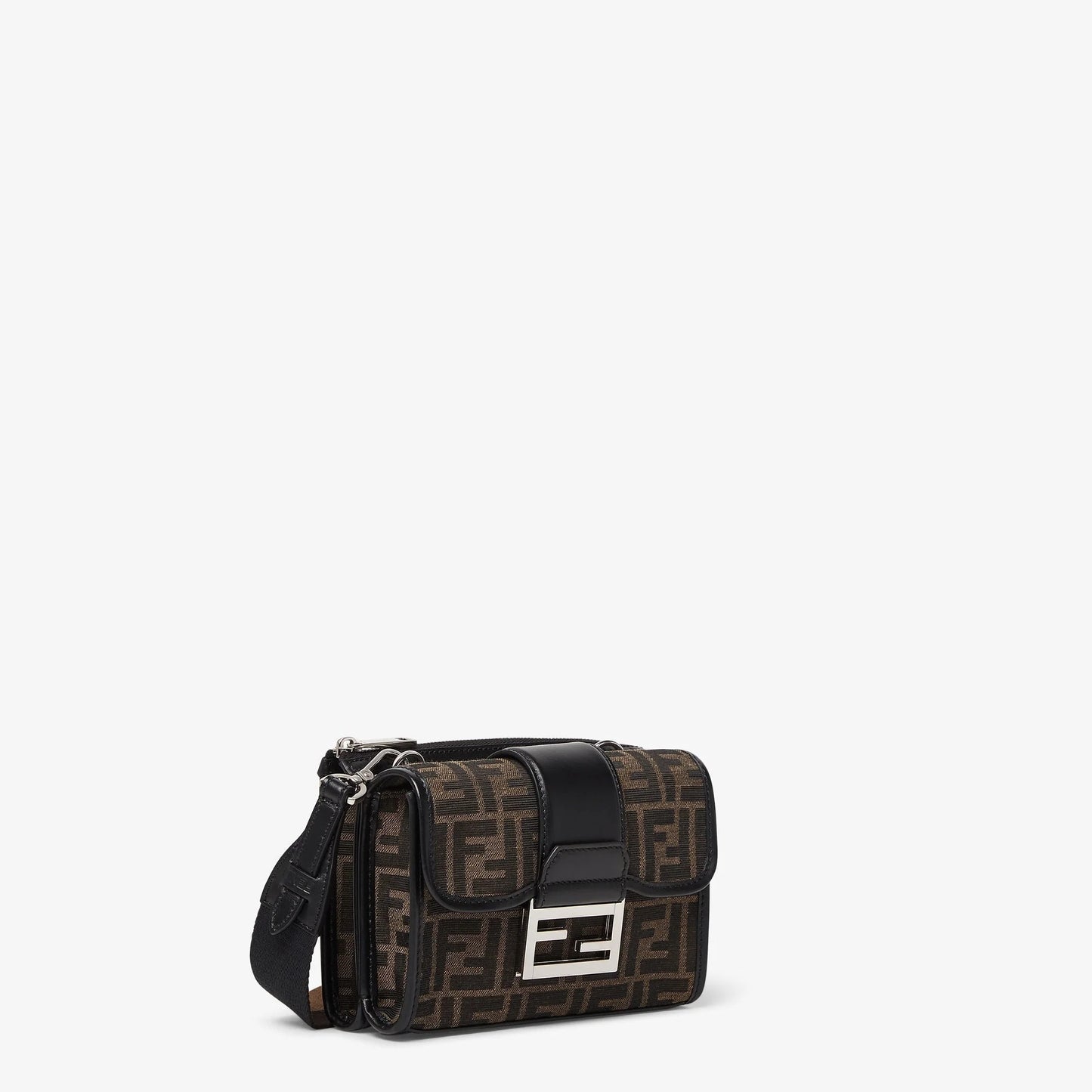 SAC FNDI BAGUETTE DOUBLE TISSU MARRON #8