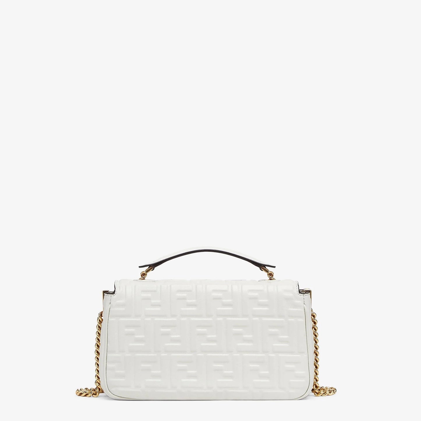 SAC FENDI BAGUETTE CHAIN MIDI CUIR BLANC #9