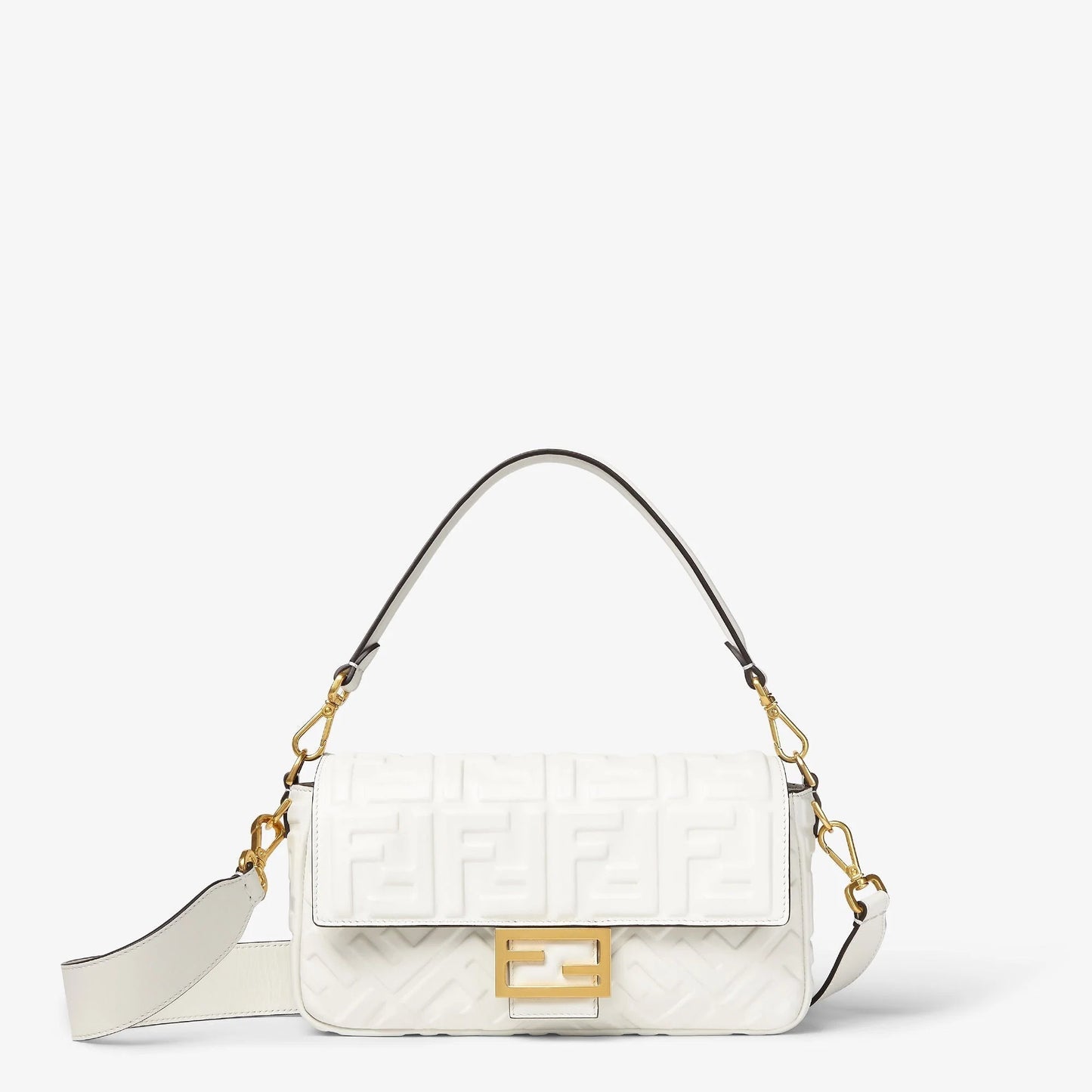 SAC FENDI BAGUETTE MINI CUIR BLANC #3