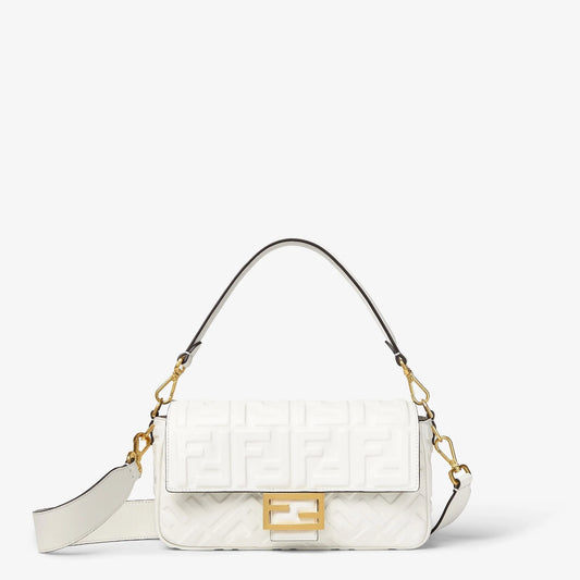 SAC FENDI BAGUETTE MINI CUIR BLANC #3