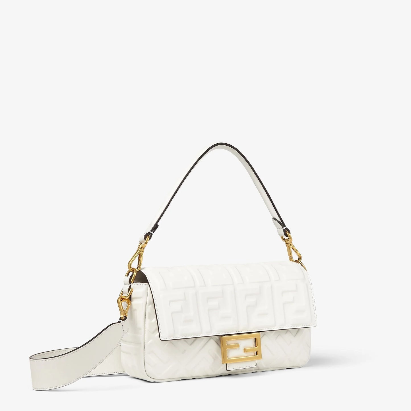 SAC FENDI BAGUETTE MINI CUIR BLANC #3