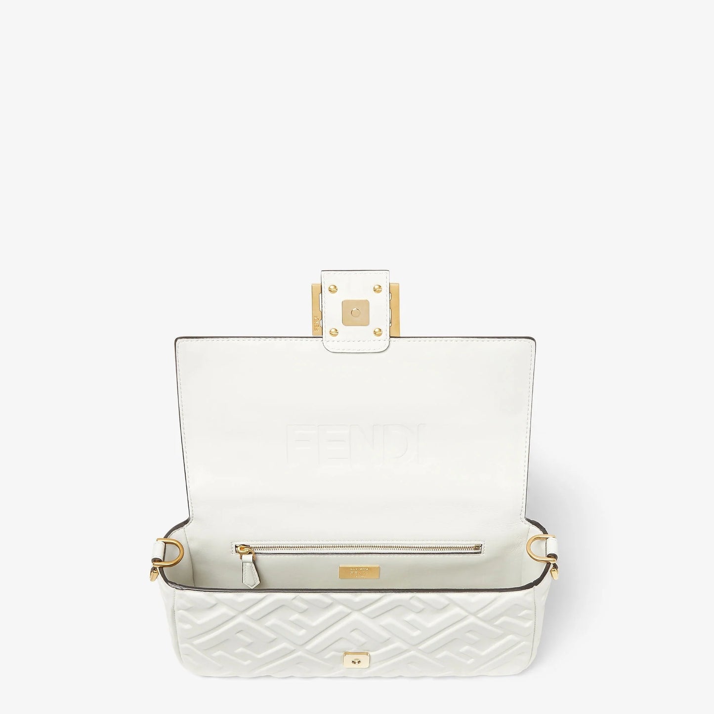SAC FENDI BAGUETTE MINI CUIR BLANC #3