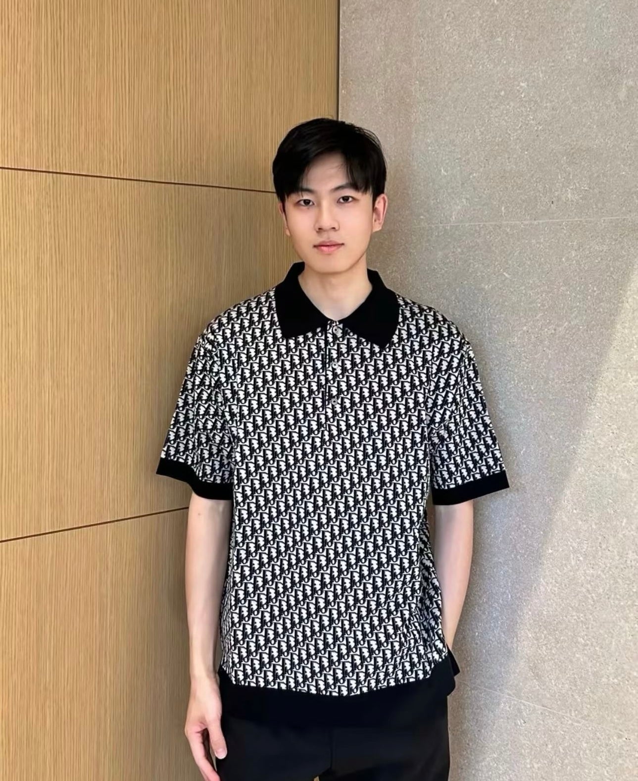 Polo Dior Motif Noir/Blanc