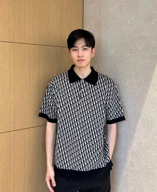 Polo Dior Motif Noir/Blanc